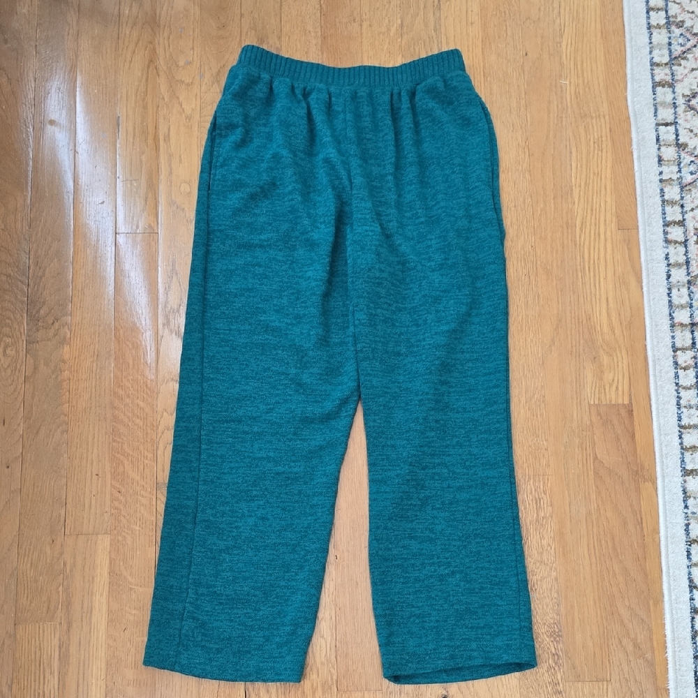 ALFRED DUNNER BRAND WOMEN'S PETITE "JADE" GREEN KNIT PULLON PANTS SIZE PS